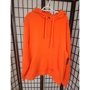 NOTHINCHAN NWT Men's Orange Athletic Pullover Hoodie Jogging Suit Set Size 4XL
